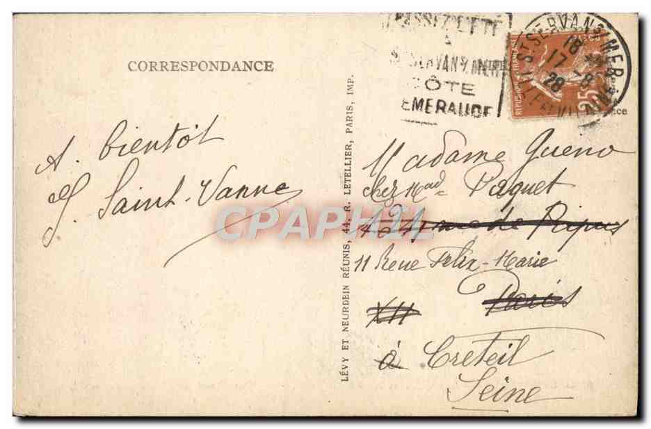 Saint-Malo — Les Quais et la Grande Porte — LL 27 — Reverso