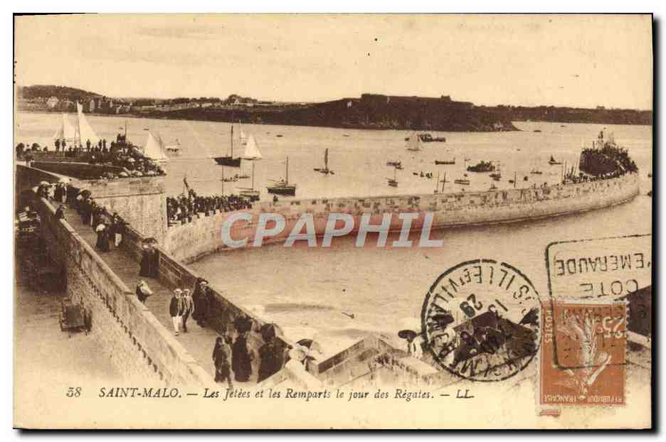 Saint-Malo — Le dighe e i muri di cinta nel giorno delle regate — LL