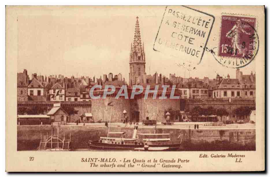 Saint-Malo - Les Quais et la « Grand » Gateway — Edit. Galeries Modernes LL, n°27