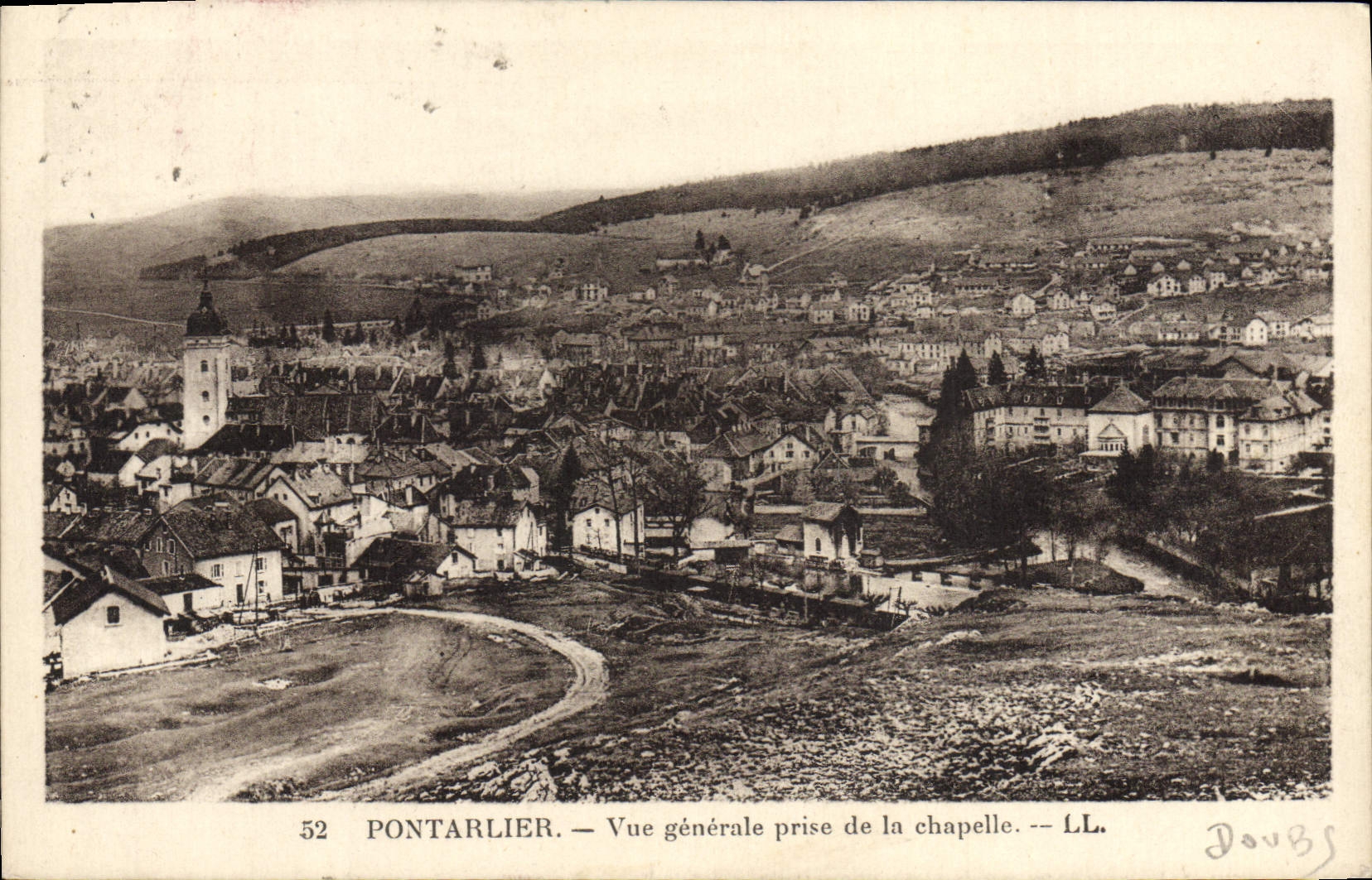 CPA Pontarlier Vue Generale Prise De La Chapelle Cachet Daguin 