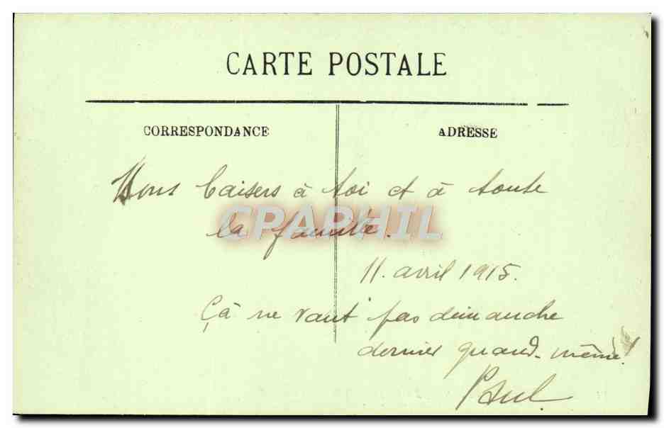 CPA Pornichet Les Pins La Plage — Rückseite
