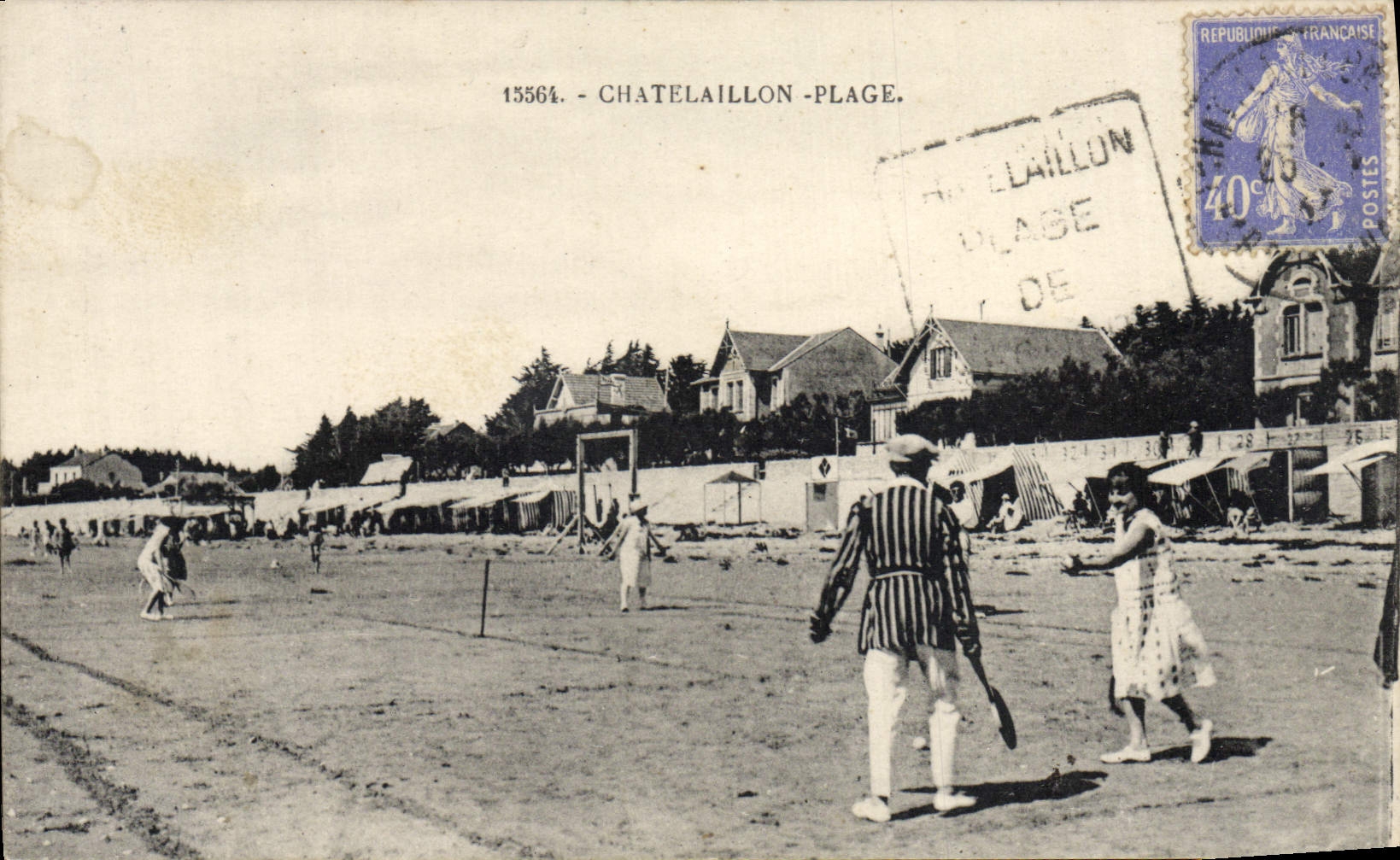 CPA Chatealaillon Plage Tennis Cachet Daguin