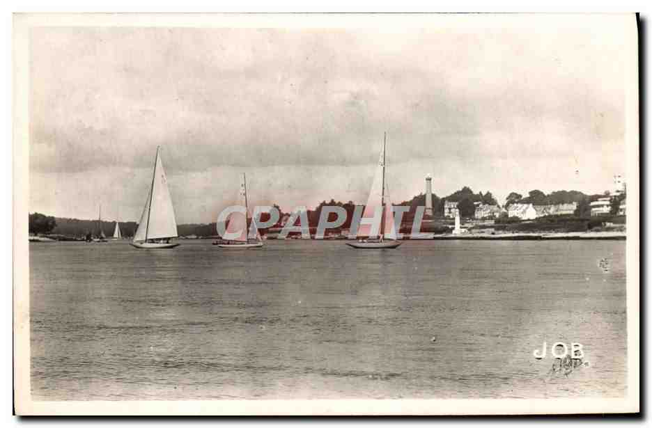 CPA Benodet Entree De La Riviere Bateau Cachet Daguin