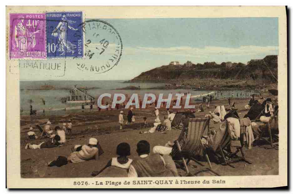 La Plage de SAINT-QUAY à l'heure du Bain — 8076 — Éditions Artistiques G. Hamon & Cie