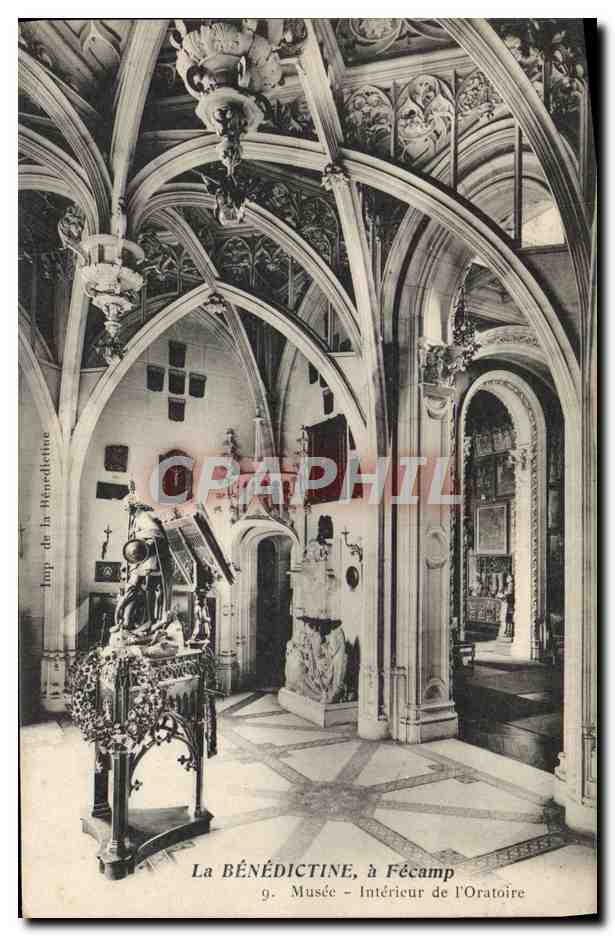 CPA La Benedictine A Fecamp Musee Interieur de l'oratoire 
