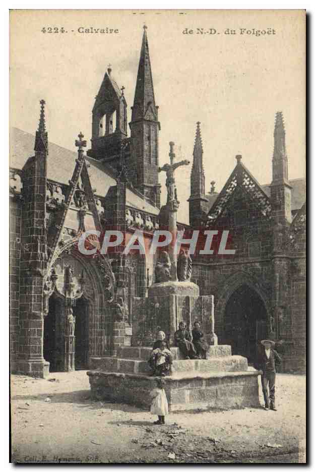CPA Calvaire De ND du Folgoet Enfants