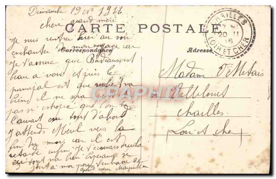CPA Blois La Chapelle Du Chateau et la cour interieure — Verso