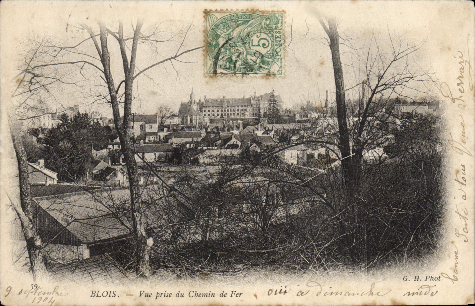 CPA Blois Vue Prise Du Chemin de fer