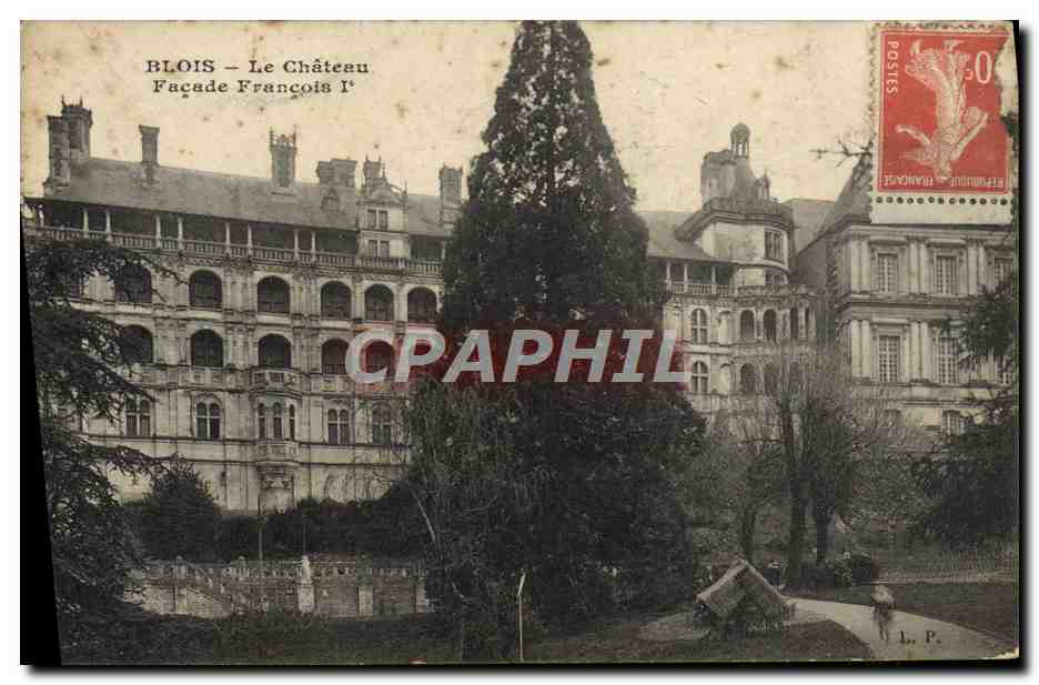 Blois — Het Kasteel, Facade van Frans I — L. P. uitgever