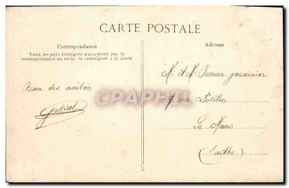 CPA La Benedictine A Fecamp Monument De M A le Grand aine Fondateur — Rückseite