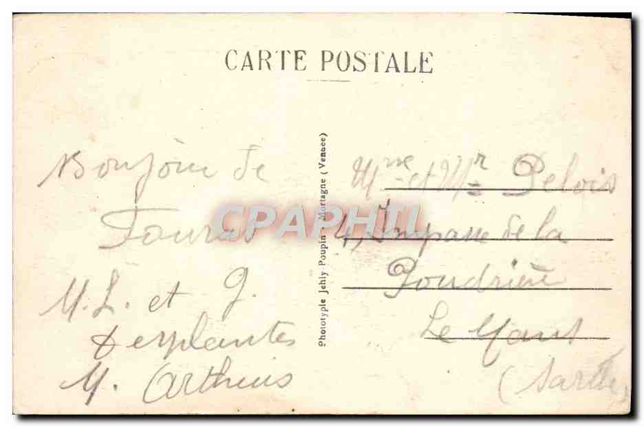 CPA Fouras Cote Sauvage — Back