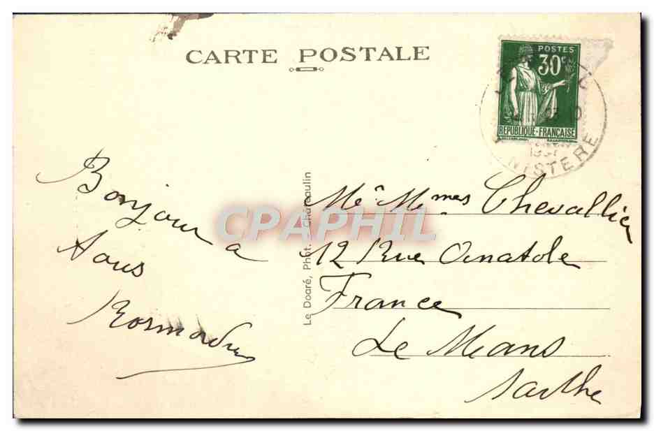 CPA Bretagne Le Fret Le Quai — Rückseite