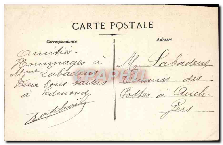 CPA Avignon Le Palais Des Papes — Verso