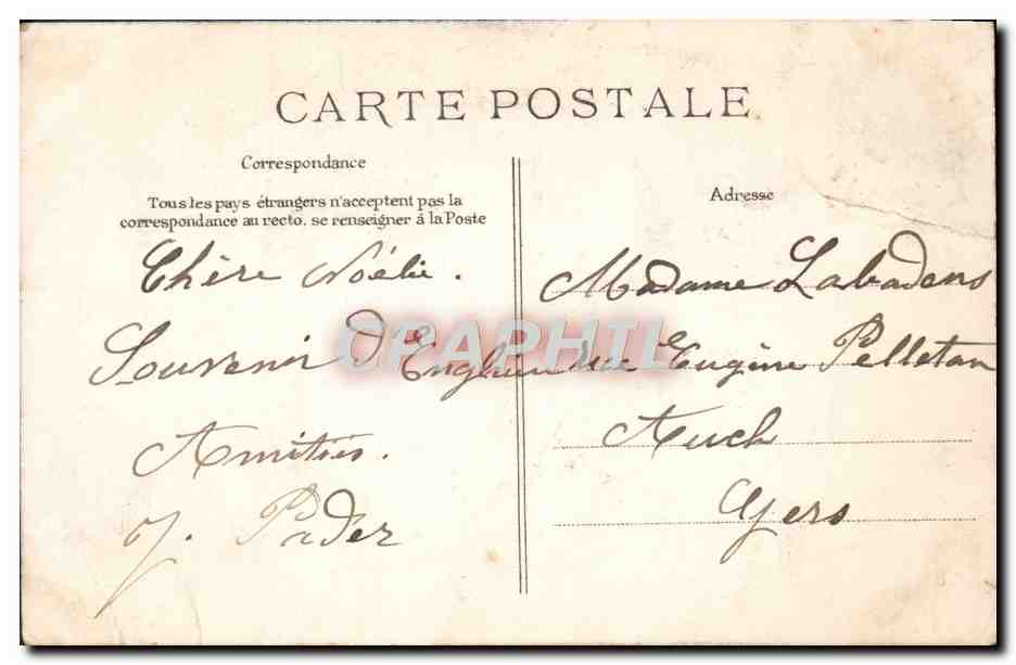 CPA Ville D'Enghien Les Bains Seine Et Oise Vue perspective du casino en 1909 Cote du lac et du jardin des roses  — Rückseite
