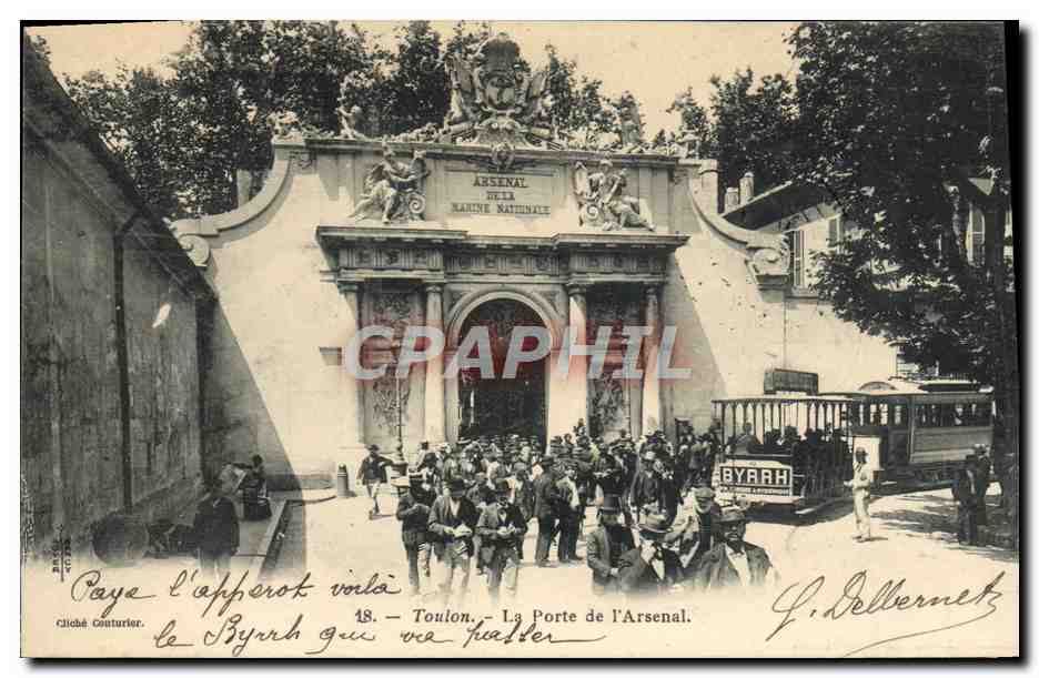 CPA Toulon La Porte De I'Arsenal Tramway