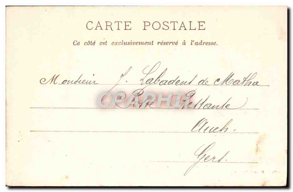 CPA Biarritz Le Semaphore Et Le Pont Vieux — Verso