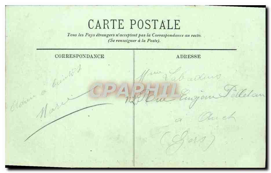 CPA Biarritz Les Bains Du Port Fieux Le Rocher De La Vierge Et Le Semaphore — Verso