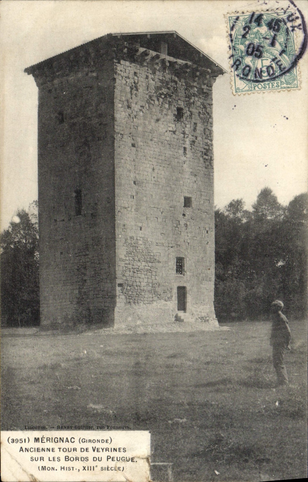 CPA Merignac Ancienne Tour De Veyrines Sur Les Bords Du Peugue