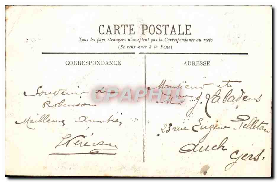 CPA Robinson L'Interieur Du Vrai Arbre — Rückseite
