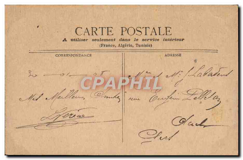 CPA Paris Les Buttes Chaumont — Rückseite
