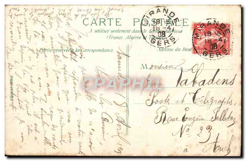 CPA Paris Rue Souflot Et Le Pantheon — Rückseite