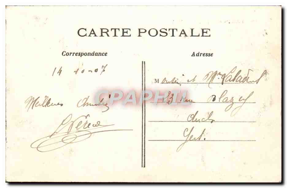 CPA Paris L'Hotel De Ville — Rückseite