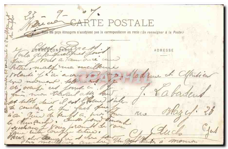CPA Paris Rue Du Temple — Rückseite