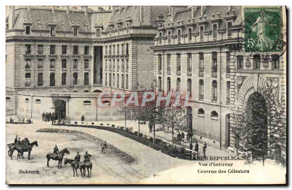 Caserne des Célestins — Vue d'intérieur — Debrock