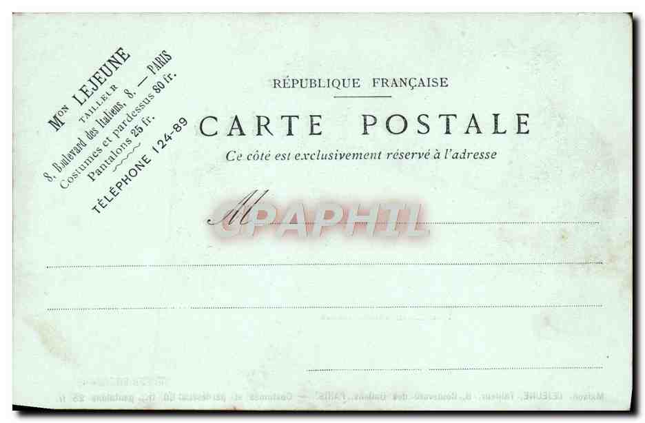 CPA Fontaine De I'Observatoire Paris  — Rückseite