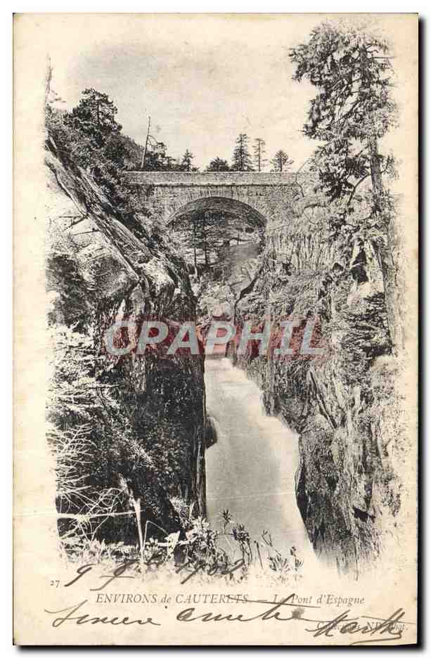 Environs de Cauterets — Le Pont d'Espagne — Éditeur : C. Dufour, n°27