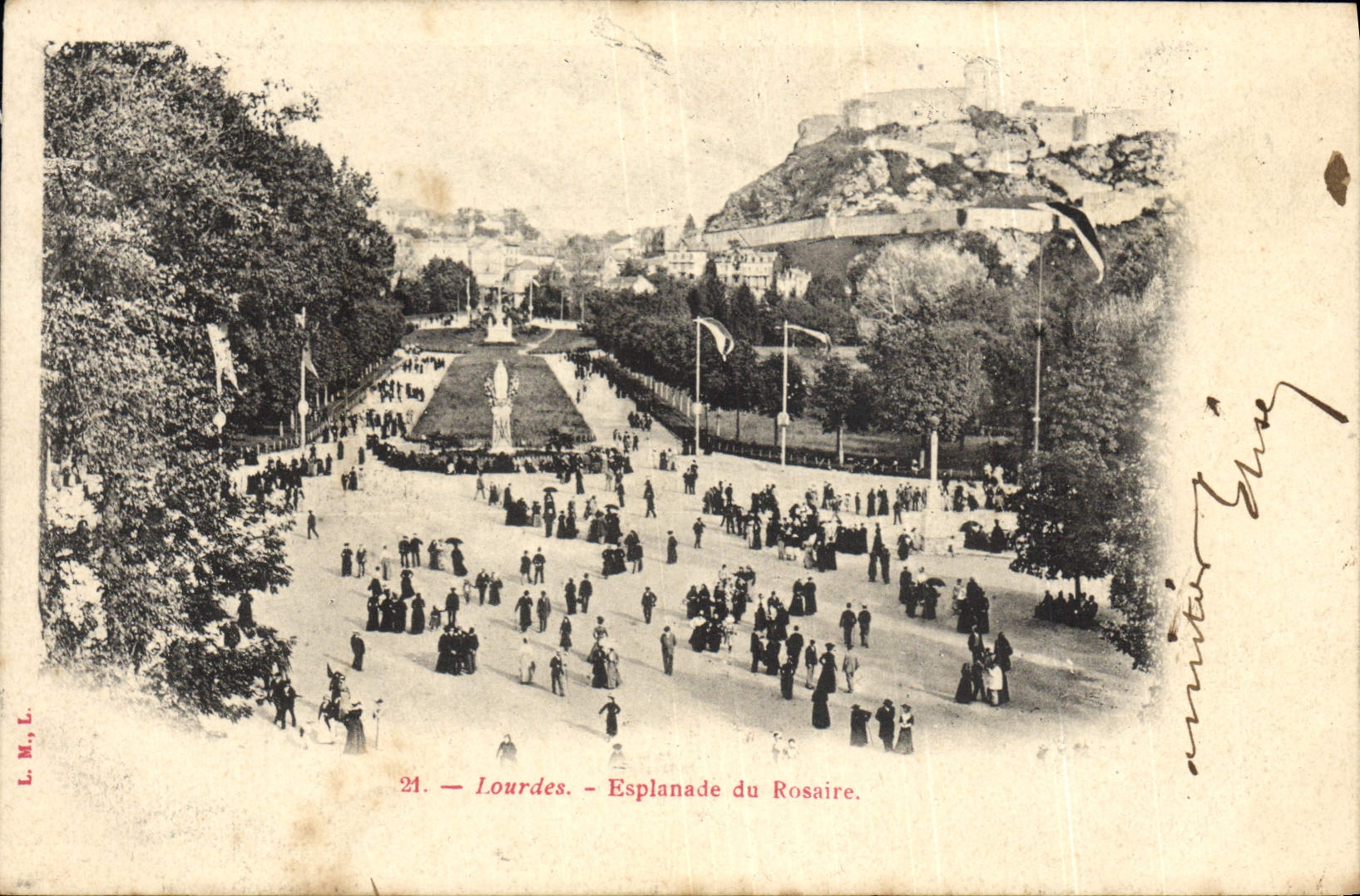 CPA Lourdes Esplanade Du Rosaire