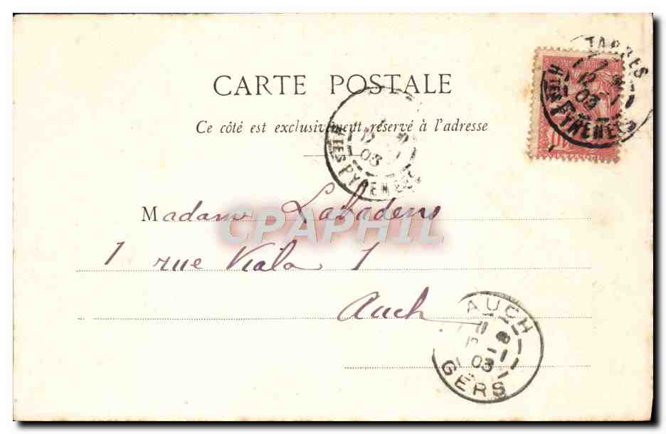 CPA Etablissements des Chalets Saint Nere Par Ferrere — Rückseite