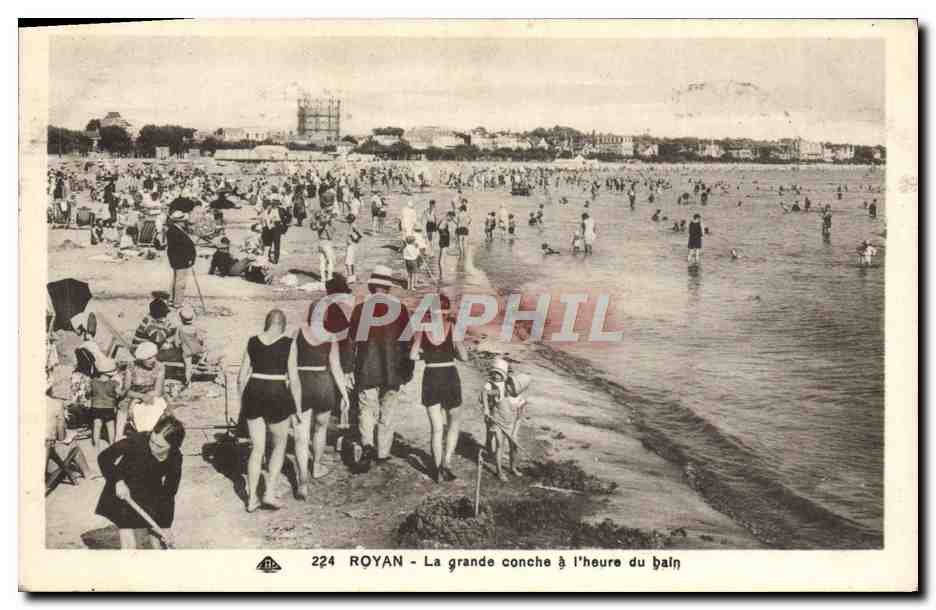 Royan - La grande conche à l'heure du bain — Édition des Nouvelles Galeries, Royan, n° 224