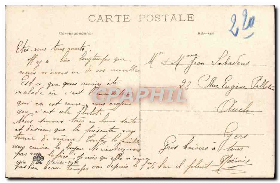 CPA Bordeaux Porte Des Salinieres — Verso