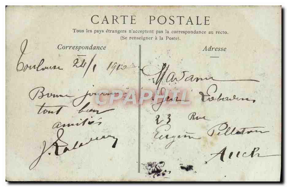 CPA Le Musee Toulouse Ancien couvent des Augustuins Le petit cloitre — Verso
