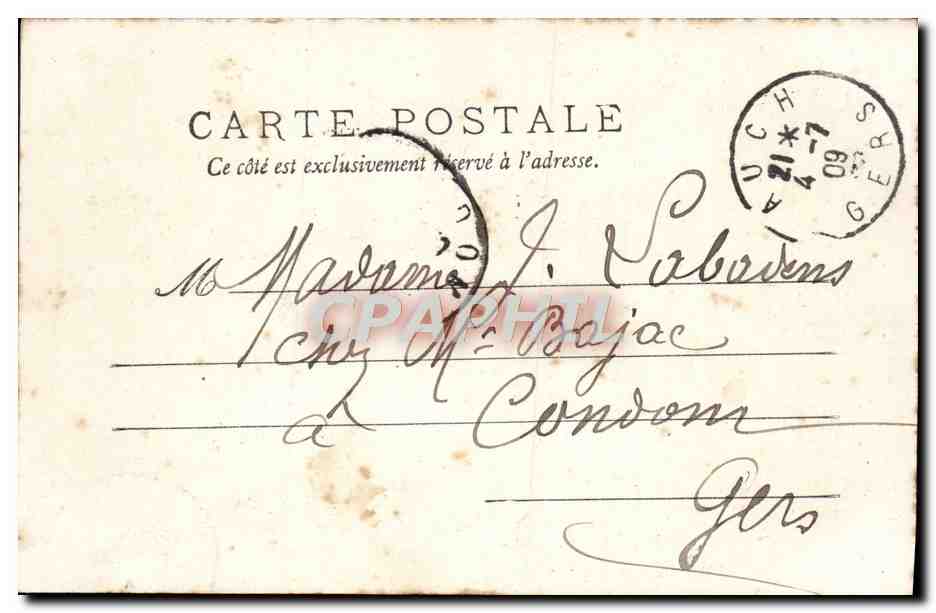 CPA Auch Cathedrale Specimen Des boiseries du choeur  — Rückseite