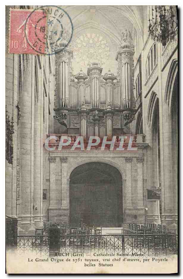 Auch (Gers) — Cathédrale Sainte-Marie — Le Grand Orgue de 2751 tuyaux, vrai chef d'œuvre, par Poyerle