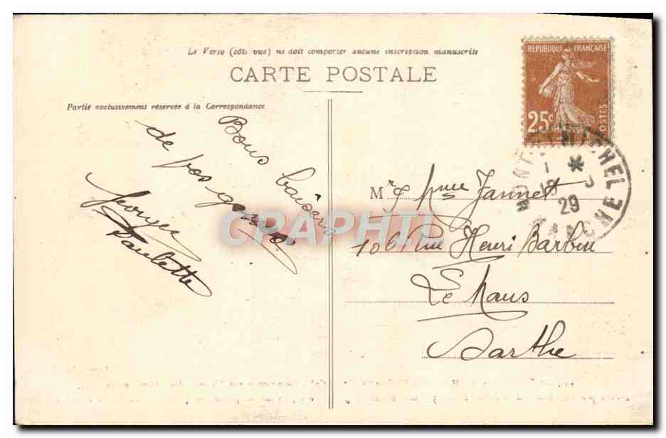 CPA Le Mont Saint Michel Le Cloitre  — Verso