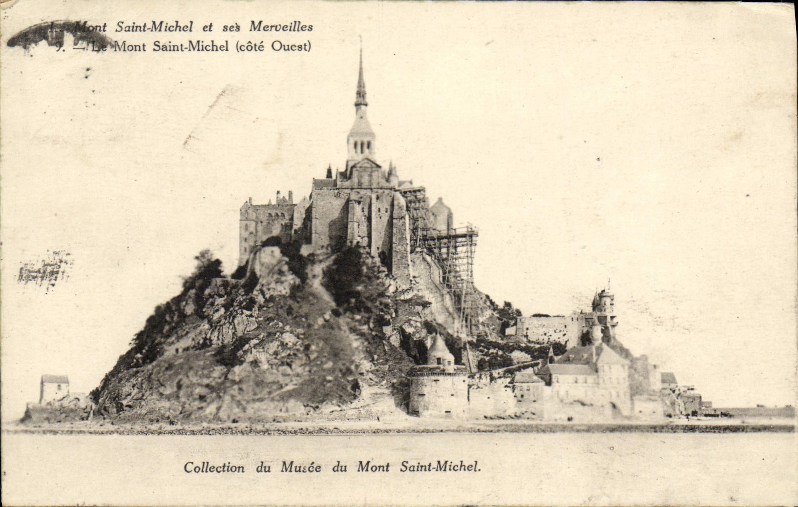 Mont Saint-Michel et ses Merveilles — Vue du Mont Saint-Michel (côté Ouest) — Collection du Musée du Mont Saint-Michel