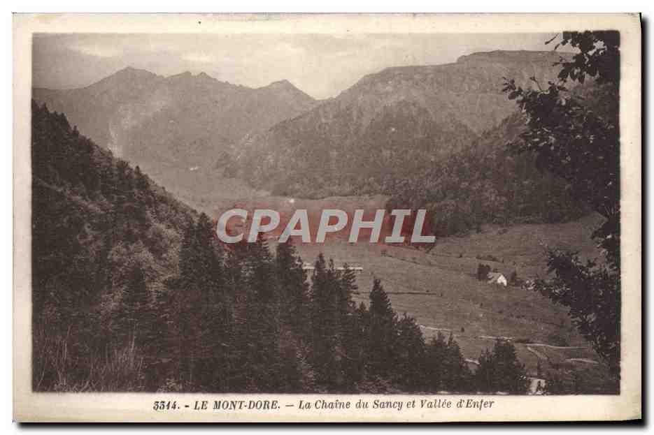 CPA Le Mont Dore La Chaine Du Sancy Et Vallee D'Enfer
