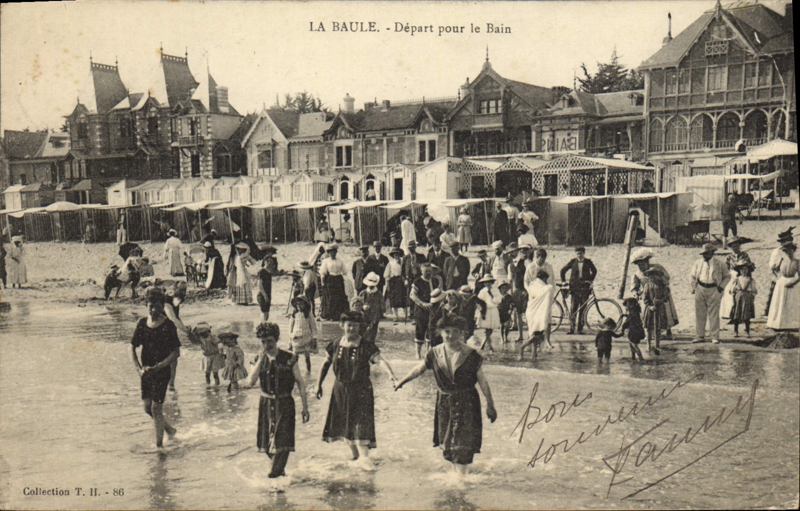 CPA La Baule Depart Pour Le Bain