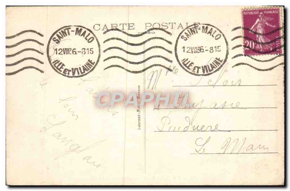 CPA Le Mont Saint Michel Cote Sud Automobile — Verso