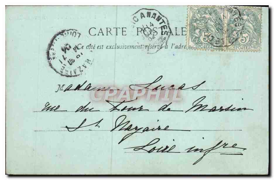 CPA Etablissement de Martigny Les Bains — Verso