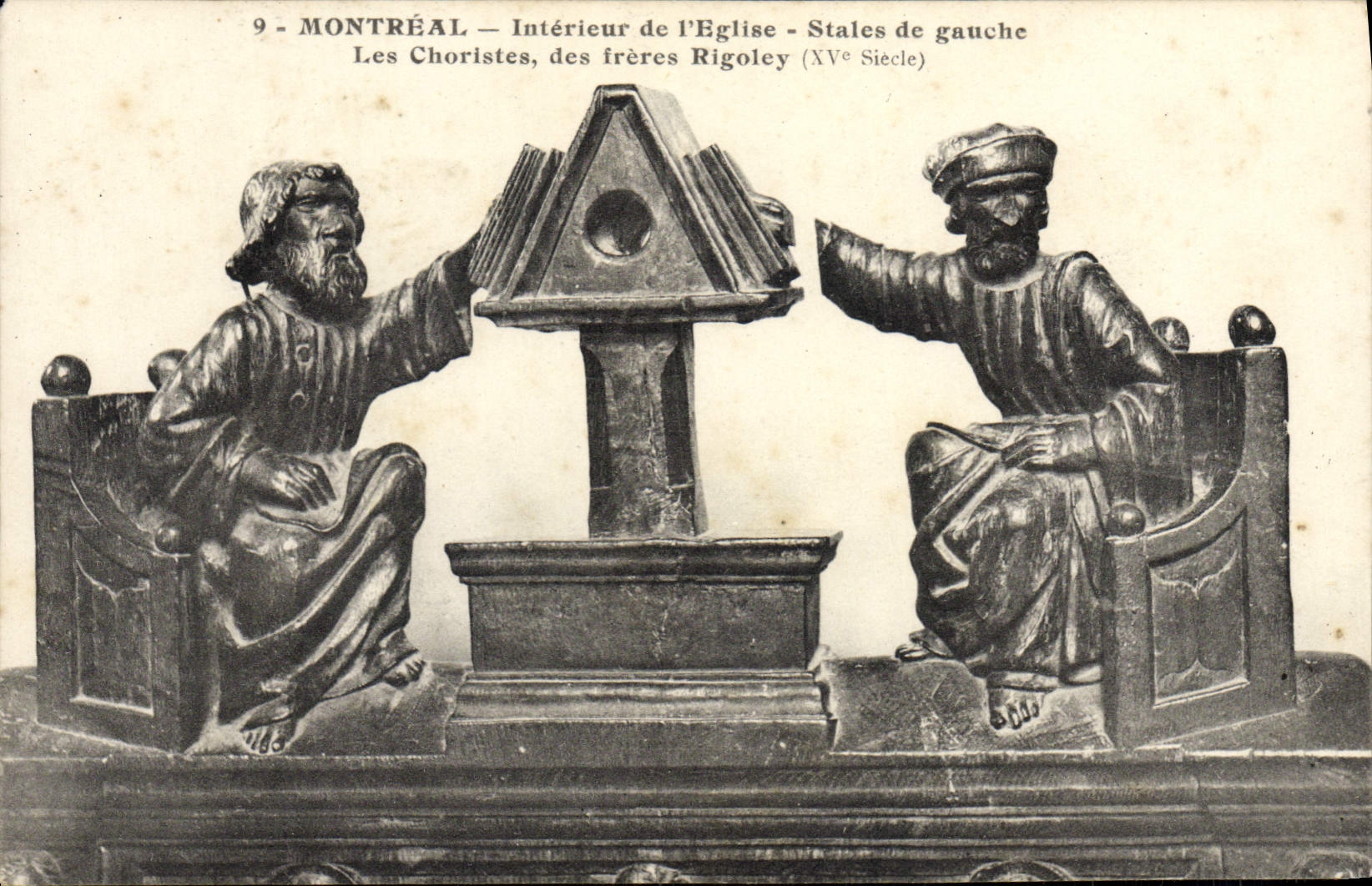 Montréal — Intérieur de l'Église — Statues de gauche — Les Choristes, des frères Rigoley (XVe siècle)