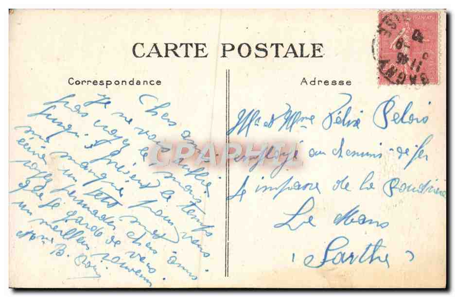 CPA Montfermeil Franceville Le Chateau — Back