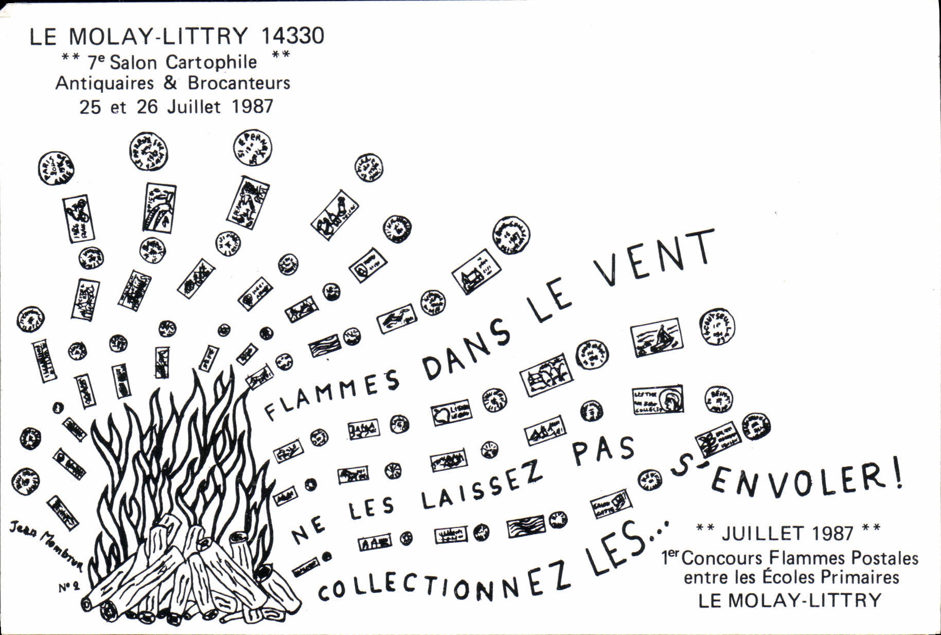 Le Molay-Littry 14330 — 7e Salon Cartophile & 1er Concours Flammes Postales — édité par U.C.I.A. Le Molay-Littry