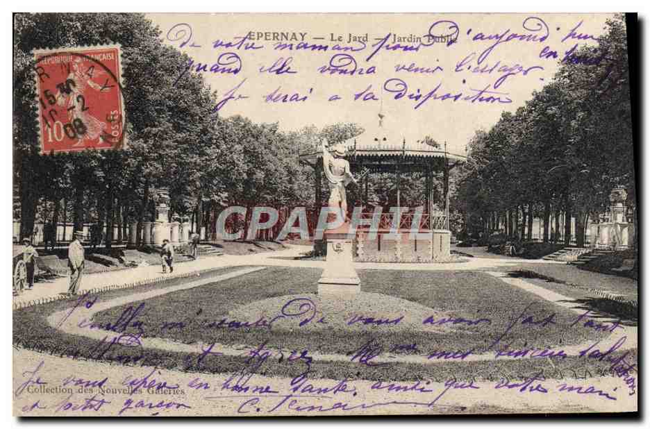 CPA Epernay Le Jard Jardin public Kiosque