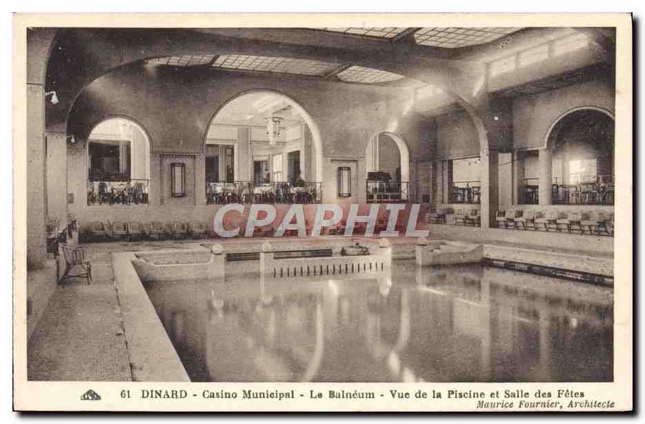 Dinard - Städtisches Casino - Le Balnéum - Ansicht der Schwimmhalle und Saal - Maurice Fournier, Architekt