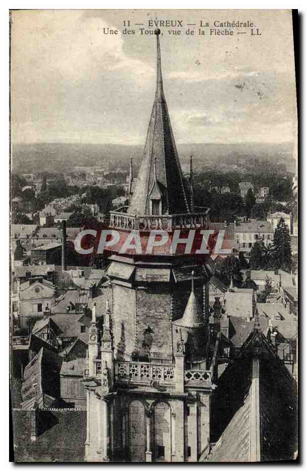 CPA Evreux La Cathedrale Une Des Tour Vue De La Fleche