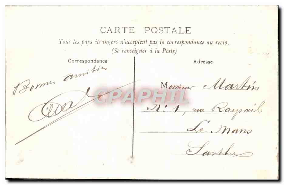 CPA Enghien De La Grotte Du Casino Je Vous Envoie Mes Amities — Rückseite